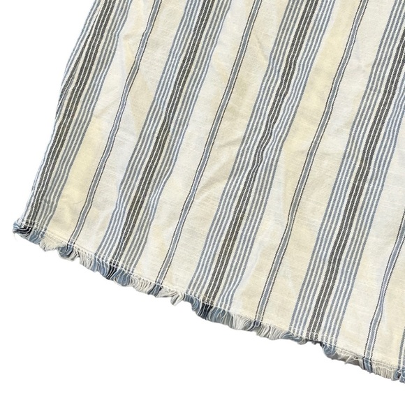 Bella Dahle Revolve Jumpsuit Cotton Blend Wide Leg Raw Hem Blue Grey Size M #916 - Picture 4 of 8